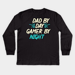 Gamer Dad Gaming Dad Men Kids Long Sleeve T-Shirt